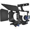 Generico Camera Cage Rig, compatibile for Sony A7S A7 A7R A72 A7RII A7SII A6000 A6500 A6300 con doppi supporti for pattini freddi Filettature da 1/4 di pollice(Blue)