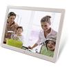 UsmAsk Spacmirrors Cornice per foto digitale 22 pollici 1920X1080 Display Full IPS ad alta risoluzione Sensore di movimento Cornice digitale con rotazione automatica Cornice elettronica Video calendario Oro