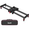 Zecti Camera Slider 40 cm/16 Regolabile in Fibra di Carbonio Fotocamera Dolly Track Slider Video Stabilizzatore Rail per Fotocamera DSLR Video Film Fotografia Videocamera Stabili