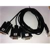 Allnet all4500_ COM 3 x DB9 RJ-45 Black Cable Interface/Gender Adapter - Cavo Interface/Gender Adapters (3 x DB9, RJ-45, Male/Male, Black, 20 g)