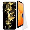CXKJ Custodia per Wiko Y81 (6.2 Pollice) Nero Cover + Pellicola Vetro Temperato, Morbido Silicone Custodie Protettivo TPU Gel Cover Protezione Slim Anti Case per Wiko Y81 - CX25
