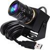 ELP Global Shutter Webcam USB 5MP 50fps ad alta velocità 1440P 60fps Telecamera varifocale Teleobiettivo (zoom 4X)