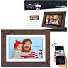 Disney Classic PhotoShare Friends and Family 10" Smart Digital Photo Frame, Send Pics from Phone to Frames, Wi-Fi, 8 GB, Holds 5,000+ Pics, 1280x800 HD Touch Panel, Premium Espresso Engraved Wood