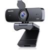 NEWORK 4K Webcam per PC con Sensore Sony, Auto Focus e Copertura per la Privacy, Ultra HD 4K Streaming Camera, 2 Microfoni con Cancellazione del Rumore, USB Plug & Play, 77° FOV, Webcam per Zoom,Skype