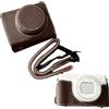 Horett Custodia protettiva per fotocamera portatile in stile retrò Custodia per fotocamera Borsa a tracolla con apertura inferiore ZV1F / ZV-1M2 (Colore del caffè)