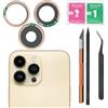 CaoXiong Sostituzione del vetro dell'obiettivo della fotocamera posteriore per iPhone 14 Pro e iPhone 14 Pro Max, kit di strumenti di riparazione per lenti posteriori con adesivo preinstallato