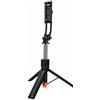 Plyisty Asta Selfie Treppiede per Telefono, Supporto in Metallo ABS Portatile Allungabile da 3,3 Piedi con Telecomando Wireless, Compatibile per Telefoni da 6 a 9 Cm di Larghezza