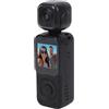 Plyisty Videoregistratore Portatile, 4K 12MP Dual Lens Rotazione di 180 Gradi WiFi Fotocamera Sportiva Portatile con Batteria da 2000mAh per Vlogging All'aperto Ciclismo Surf Campeggio