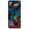 MUTOUREN Cover per Samsung Galaxy A21S Custodia in Silicone TPU Trasparenti Ultra Sottile Antigraffio Antiurto Protettivo Case con Pellicola Proteggi Schermo, Inchiostro Acquerello