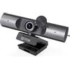 Oivom Webcam con microfono e altoparlante, webcam 1080p per computer desktop e laptop, fotocamera USB con copertura per la privacy fisica, plug and play, webcam streaming, telecamera PC grandangolare