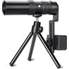 ASQY 10-300X40 Telescopio Monoculare Professionale Hd Potente Binocolo Portatile Zoom Bak4-Prism Impermeabile Per Campeggio Nero