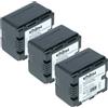 vhbw 3x batteria compatibile con Panasonic HC-X900M, HC-X900, HC-X800, HC-X810 videocamera camcorder (1100mAh, 7,2V, Li-Ion) con infochip