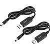YOKIVE 2pz DC 5V a DC 9V USB Step Up Voltaggio Convertitore, Cavo Alimentazione con DC Jack 5,5mm x 2,5mm, Ottimo per Router, Auto Guida Registratore (Nero, 6W 1A)