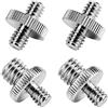 Tenlacum Adattatore da 1/4 maschio a 1/4 maschio a 1/4 maschio a 3/8 maschio filettato vite adattatore per fotocamera, treppiede, monopiede, testa a sfera/supporto luce (4 pezzi)