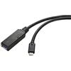 Renkforce Cavo USB 3.2 Gen1 (USB 3.0 / USB 3.1 Gen1) spina USB-C®, presa USB-A 5.00 m, nero attivo con segnale