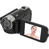 VELATEMOR Videocamera Digitale da 16 MP, Risoluzione 1080P, Zoom 16X, Schermo da 2,4 Pollici, con Luce di Riempimento, Collegabile Tramite USB, Supporto Microfono Esterno e Treppiede (BLACK)