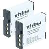 vhbw 2x batteria compatibile con Casio Exilim EX-ZR100, EX-H35, EX-TR-100, EX-FC300S, EX-H30, EX-H30BK fotocamera (1100mAh, 3,6V, Li-Ion)