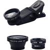 SOYDAN Kit di obiettivi per telefono, 3 in 1, fisheye, fisheye + grandangolare + macro per fotocamera con clip per la maggior parte degli smartphone Soydan