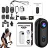 Generic Varnock Action Camera, Varnock HD Action Camera, 4k Mini Handsfree Bodycam, HD 1080p/4k Pocket POV Cam, con clip magnetica, custodia impermeabile e staffa, per ciclismo e fotografia di viaggio (nero