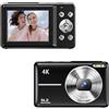 Generic Videocamera digitale 4K 30FPS 64MP con schermo 18X 2 4 pollici batteria incorporata ideale compleanno per adolescenti studenti amici