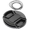 vhbw Copriobiettivo di protezione 55mm compatibile con Canon, Nikon, Panasonic, Sony, Olympus, Samsung, ecc