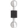 MARCBUSE Supporto per fotocamera per telefono da moto 70 mm Asta di prolunga in alluminio doppia testa a sfera da 17 mm Compatibilità universale Supporto per fotocamera per moto a doppia sfera