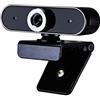 Omenluck 1Pcs Webcam con microfono incorporato USB Plug Play per conferenza Videocamera Desktop Laptop