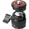Qsvbeeqj Spherical PTZ Ballhead Tripod Camera Montaggio Link Staffa Supporto Lampada Base Adattatore Nero