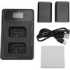 Haofy Set Caricabatteria per Fotocamera NP-FW50, Caricatore LCD Doppio USB Ad Alta capacità per ZV E10, A6400, A6500, A6300, A7, A7 II, A7R, A7S, Visualizzazione in Tempo Reale,
