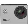 DIGNIFE Action Camera, Fotocamera d'azione piena HD 4K 3. 0fps. WiFi 2.0 Schermo impermeabile subacqueo Camera sportiva DV. Camera(Option 6,Silver)
