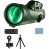 PtaTt Mini Power Telescope Zoom portatile Telescopio HD 5000M Telescopio pieghevole a lunga distanza Caccia sportiva Viaggi in campeggio all'aperto (Color : Green suit2)