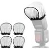 Plyisty Cappuccio Diffusore Per Flash Con Effetto Rimbalzo, In Tessuto Di Nylon Pieghevole, Softbox Universale In Tessuto Con Design Elastico, Compatibile Con Tutti I Flash (4PCS)