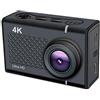SONGR 4K Action Camera Fotocamera Subacquea Telecamera Sportiva Anti-Shake Da 2,35 Pollici, 4K Ultra Alta Definizione, Con Wifi, Forte Durata Della Batteria