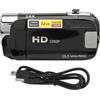 Akozon Fotocamera Digitale D90 HD 1080P 16MP, Videoregistratore da 2,4 Pollici Videocamera per Visione Notturna a Infrarossi, Luce di Riempimento Zoom 16X con Connessione USB per Scheda