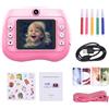 Taruor Fotocamera Digitale per Bambini Fotocamera da Viaggio per Bambini Piccoli con Stampante e Penna a Colori Stampa Istantanea, Dai 3 Anni in su (Rosa)