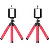 THINCAN 2 treppiedi flessibili, portatili, regolabili, con clip, per cellulare, action camera, supporto leggero per fotocamera