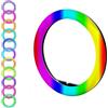 ZANOGI 360 accessori per cabina fotografica, luce ad anello da 33 cm con supporto per telefono, luci rotonde a LED per streaming live/trucco/video/luce di riempimento, compatibile con tutti i telefoni
