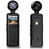 Dpofirs Fotocamera Portatile, Registrazione Video 1080P con Obiettivo Regolabile a 180°, Stabilizzazione Intelligente per Riprese Fluide, modalità Notturna per Condizioni di Scarsa