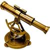 RK NAUTICAL INSTRUMENT Telescopio vintage in ottone con base a bussola, montaggio regolabile, pezzo decorativo da collezione nautica