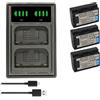 CQJFCYBRA Caricabatteria 2280mAh For NP-FZ100 NPFZ100 NP FZ100, Compatibile Con Sony NP-FZ100, BC-QZ1, Sony A9, A7R III, A7 III, A6600(3 Battery 1 Charger)