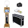 PAAFNN Macchina per cabina fotografica ad anello con touch screen a specchio e schermo diviso LCD, stazione per selfie, supporto per eventi (macchina fotografica, mini stampante)