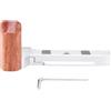 Plyisty L Bastone a Mano Portata a Mano, Impugnatura a Mano in Lega in Legno in Legno per A7cii A7CR A7C2, Piastra di Rilascio Rapido con Tripode Interfaccia ARCA (SILVER)