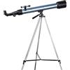 RENYUEH Telescopio riflettore per principianti con apertura da 60 mm, telescopi da 700 mm con treppiede regolabile, adattatore per telefono, rifrattori adatti per esterni