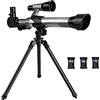 RENYUEH Telescopio per principianti di astronomia per bambini, telescopio rifrattore astronomico con montatura da 50 mm, monoculare ad alta potenza