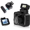 Sxhlseller Piccola Action Camera 1080P, Fotocamera Vlog da 2 MP, Videocamera da Viaggio Compatta con Torcia Luminosa, Schermo a Colori per Adolescenti, Studenti e Bambini