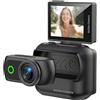 Generic Action Camera Panoramica Compatta Anti-Shake WiFi Mini Fotocamera Sportiva 2 Pollici Flip Screen con Tracolla Magnetica per Scatti in Prima Persona