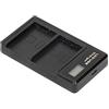 Eminchu Caricabatterie Doppi per Fotocamera BL S5, Caricabatteria per Fotocamera Portatile, Doppia Unità di Ricarica per USB con Display LCD, Ideale per BL S5