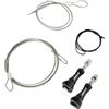 Mantona 21294 Sicherungsleinen Set Edelstahl 40-100 cm schwarz/silber