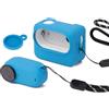 EXQIOUR Pellicola protettiva in silicone per fotocamere sportive 360 GO3, include copriobiettivo rimovibile e cavo di sicurezza per uso esterno, set di protezione flessibile in silicone