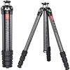 SUNWAYFOTO Treppiede da viaggio T2840CE in fibra di carbonio professionale treppiede DSLR fotocamera impermeabile, carico 16 kg